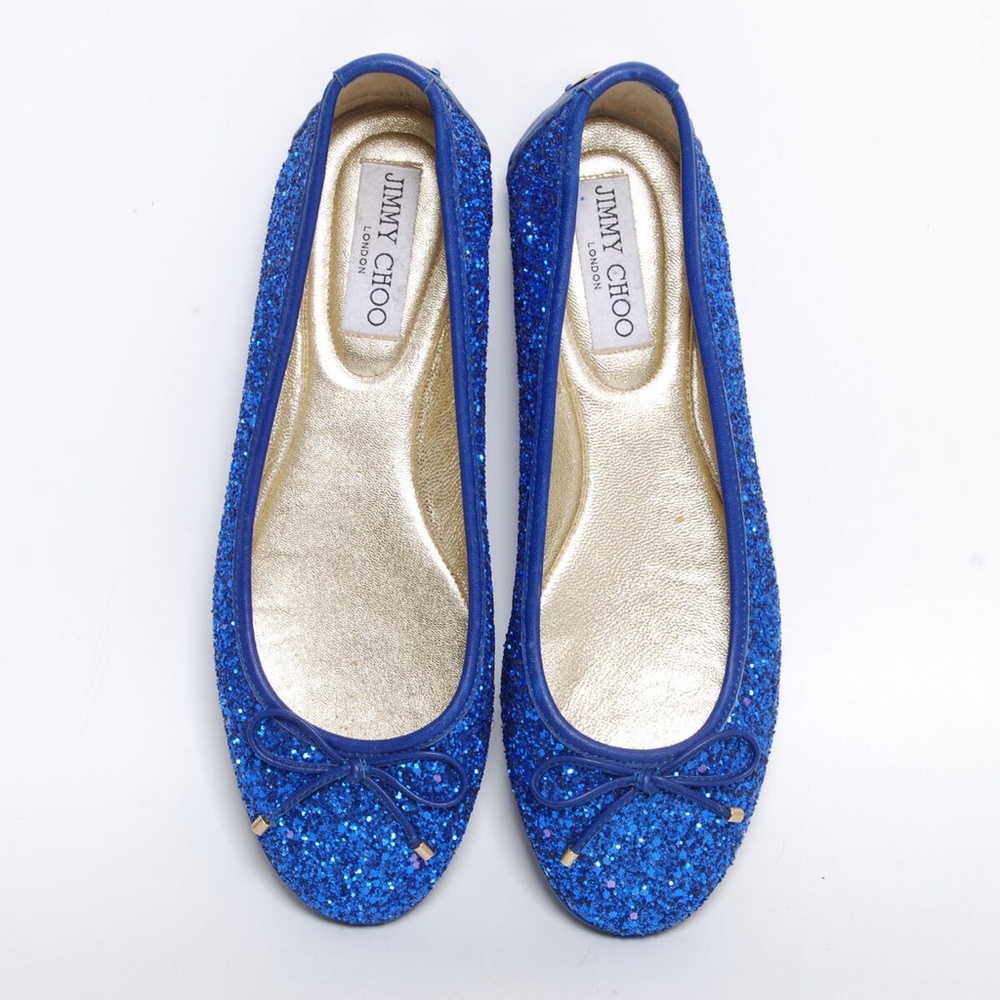 Jimmy Choo Glitter Ballet Flats